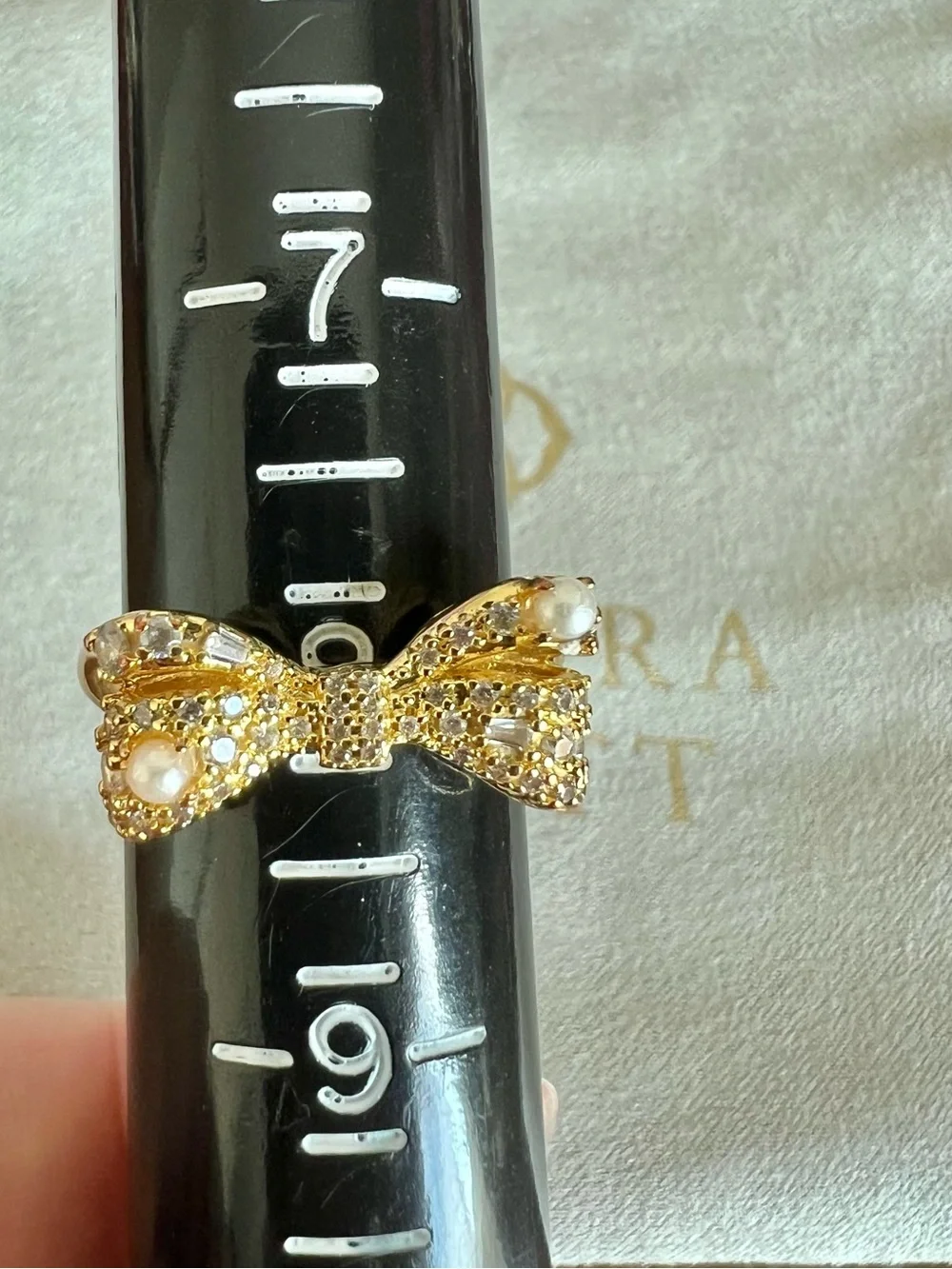 Kendra Scott Krista Gold Bow Cocktail Ring in White Mix
